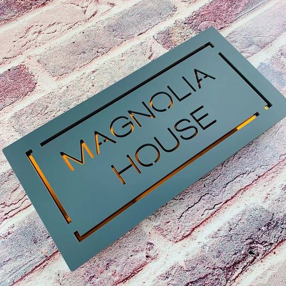 Acrylic Brown Stylish Name Plate, For Home