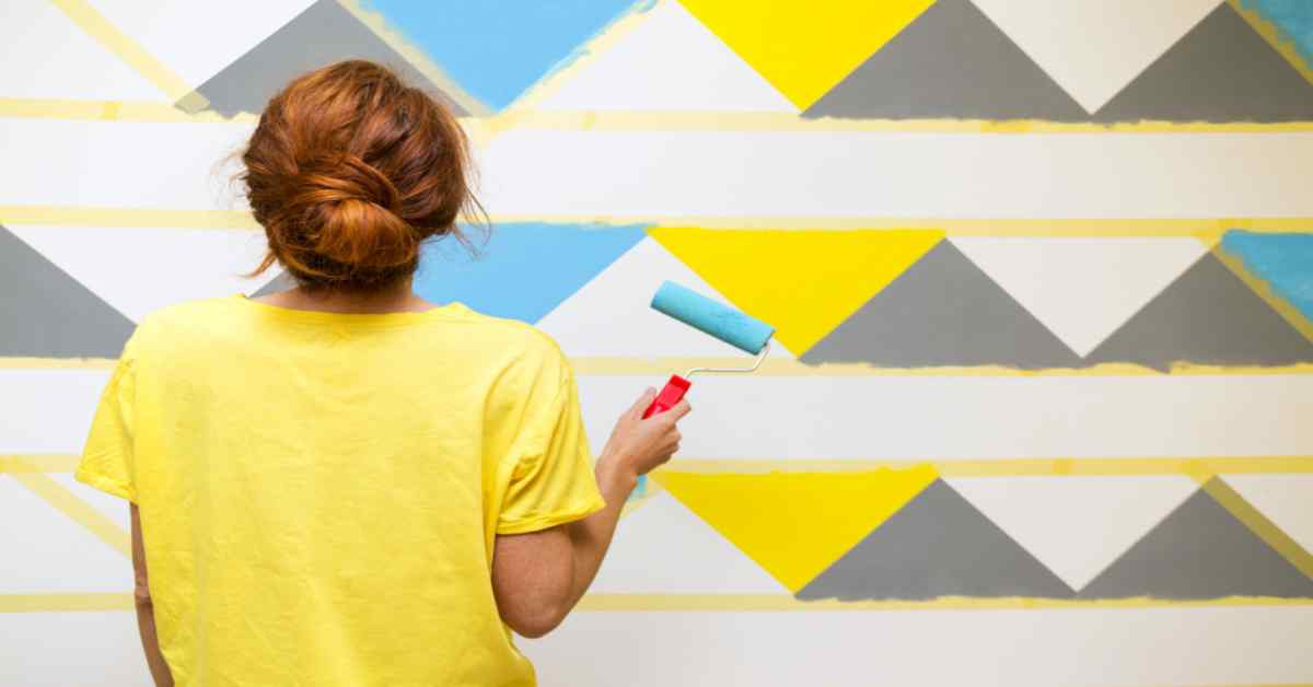 Bedroom Wall Paint Design Ideas With Tape