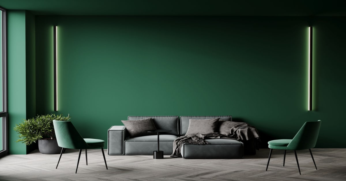 Bottle Green Colour Combinations For Your Walls