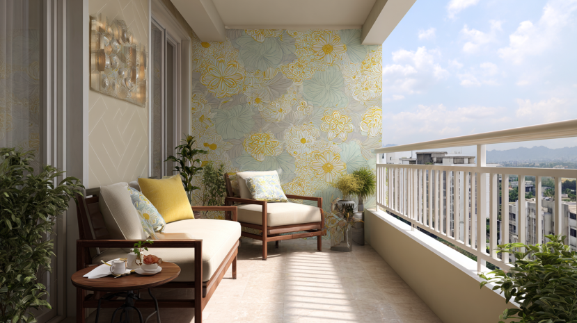 artwork balcony wall painting ideas