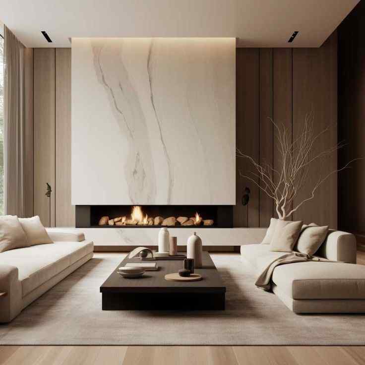 minimalist chic style simple living room interior design