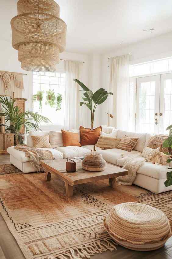 bohemian style interior design for living room