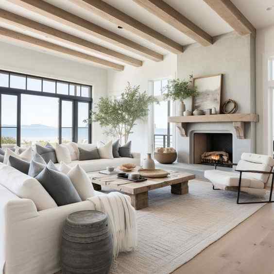 coastal small house interior design for living room