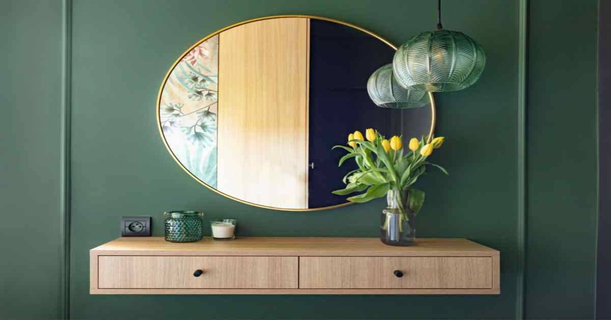 floating wooden dressing table