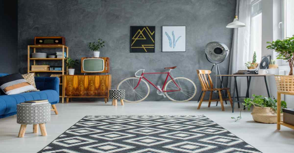 geometric wall designs for living rooms