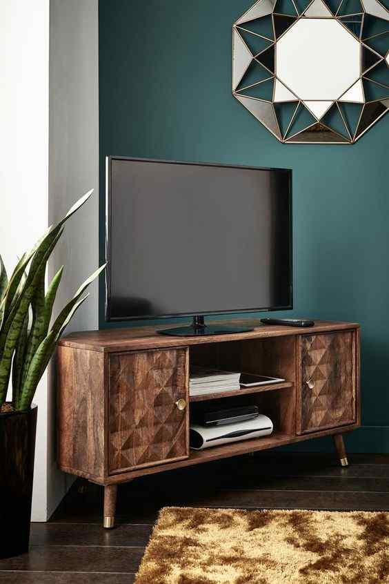 mid century modern tv unit design