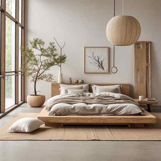 minimalist bedding bedroom interior design