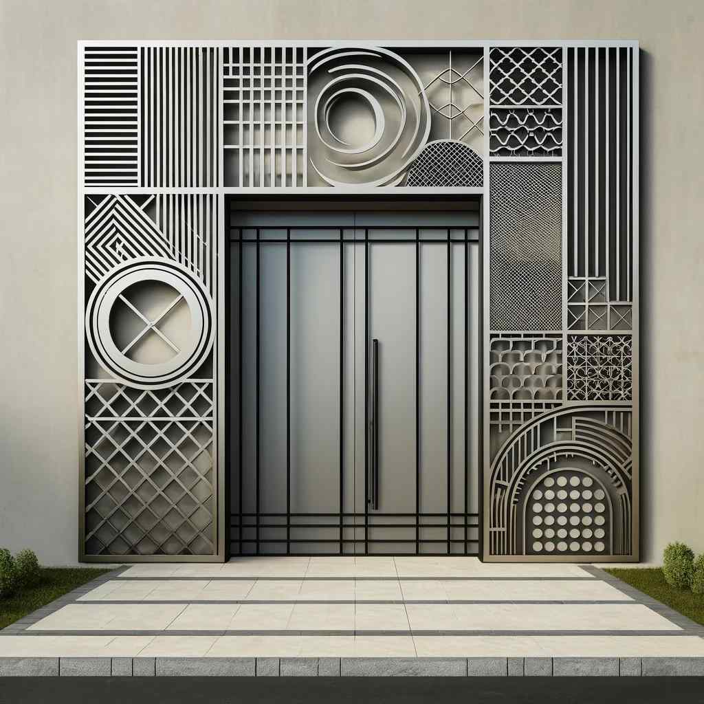 modern geometric patterns for iron gate design