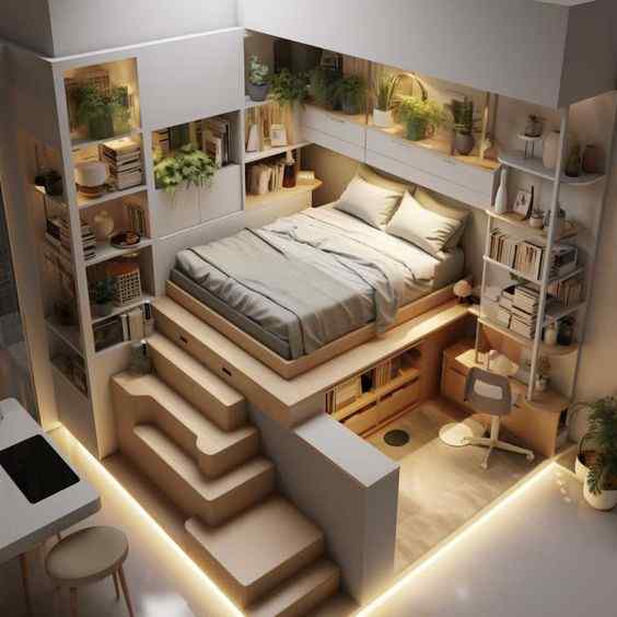 multifunctional furniture house interior design for bedroom