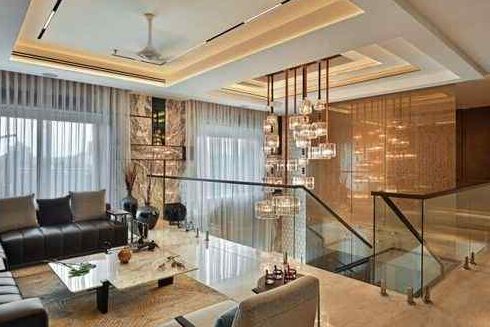 neutral colour palette small duplex house interior design
