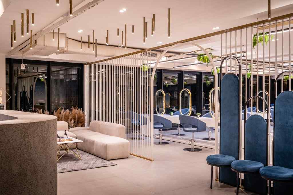 partition use budget salon interior design