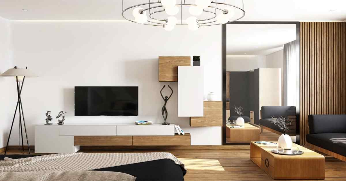 rotating tv unit design for living room