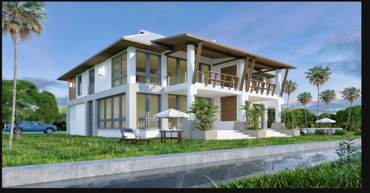 tropical home front elevation design