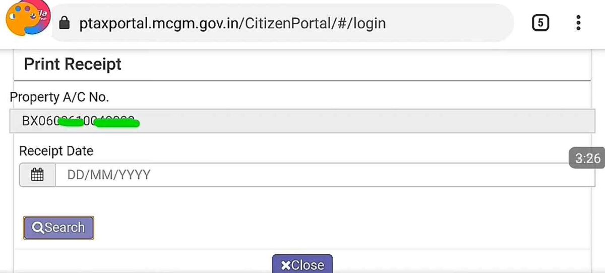 view your bill the mcgm property tax portal