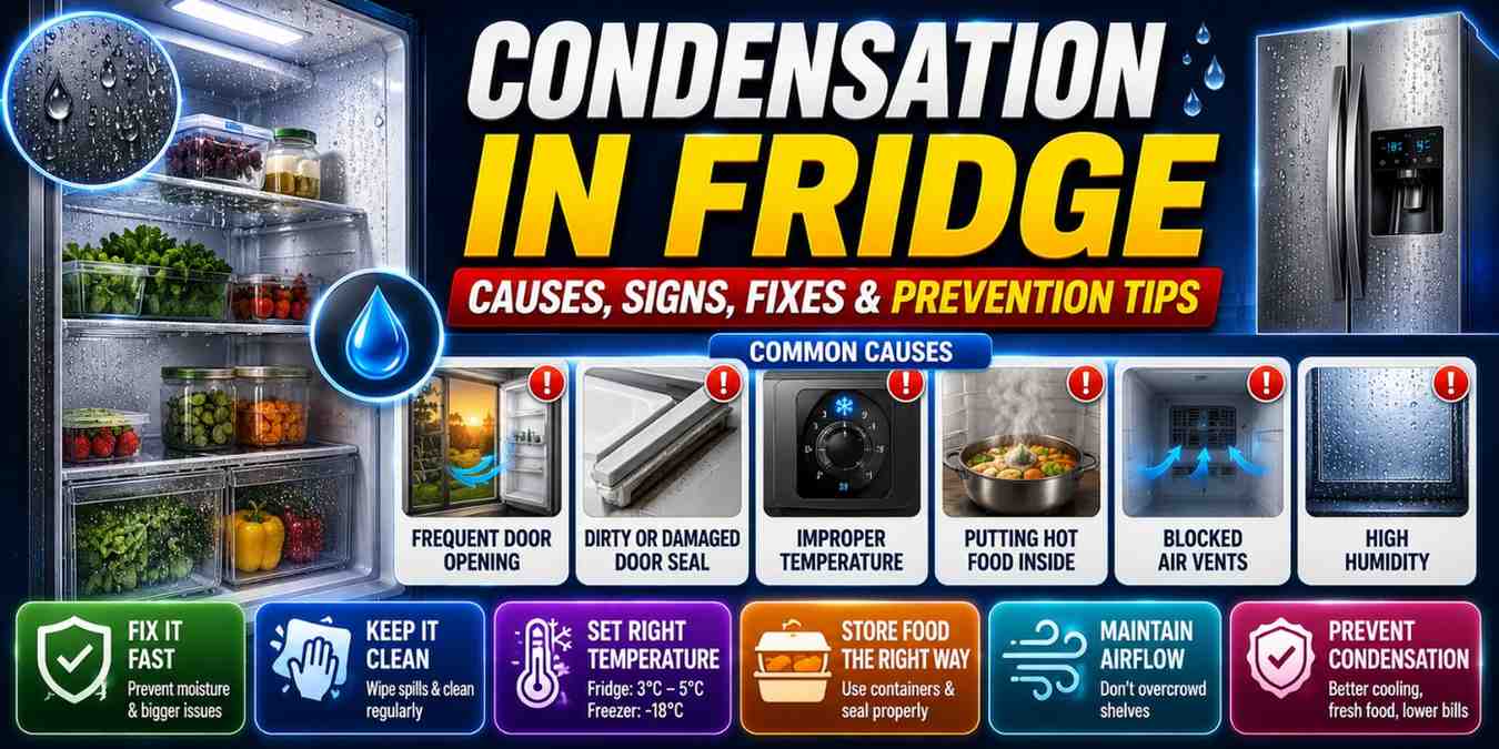 Condensation in Fridge: Common Causes, Signs, Fixes, and Prevention Tips