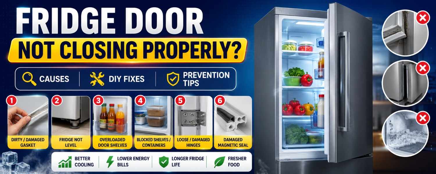 Fridge Door Not Closing Properly? Causes, DIY Fixes & Prevention Tips