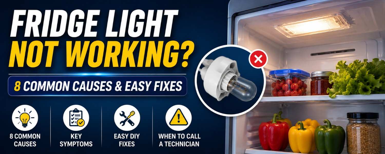 Fridge Light Not Working? Causes, Symptoms, DIY Fixes & When to Call a Technician