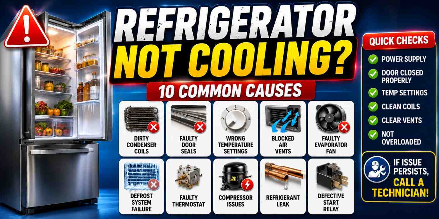 Refrigerator Not Cooling? Causes, Step-by-Step Fixes, & Complete Troubleshooting Guide