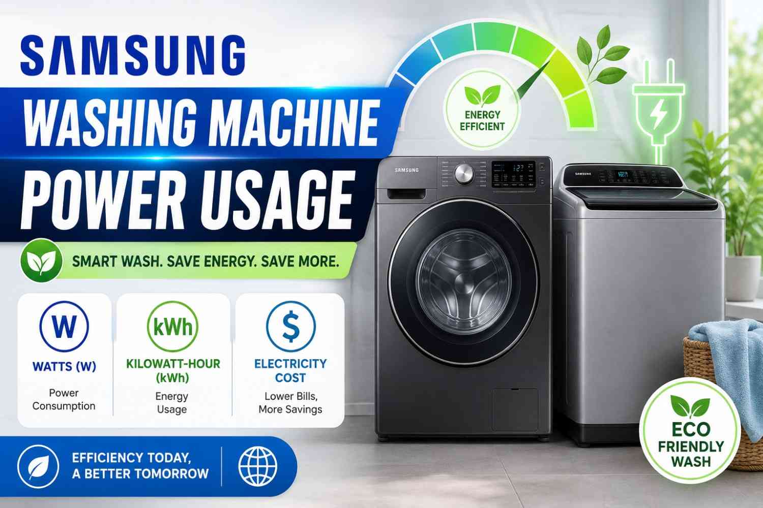 Samsung Washing Machine Power Consumption – Units, Wattage & Electricity Cost Guide