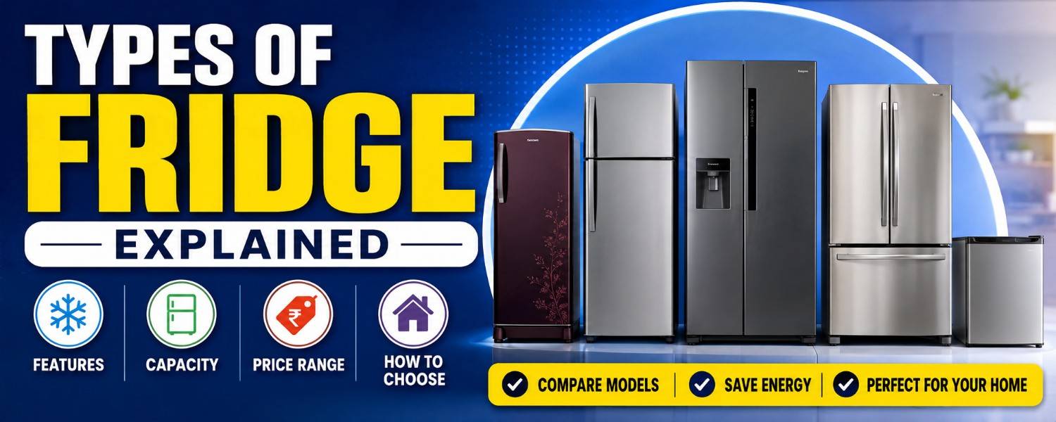 Types of Fridge Explained: Features, Capacity, Price Range &amp; How to Choose the Right One for Your Home