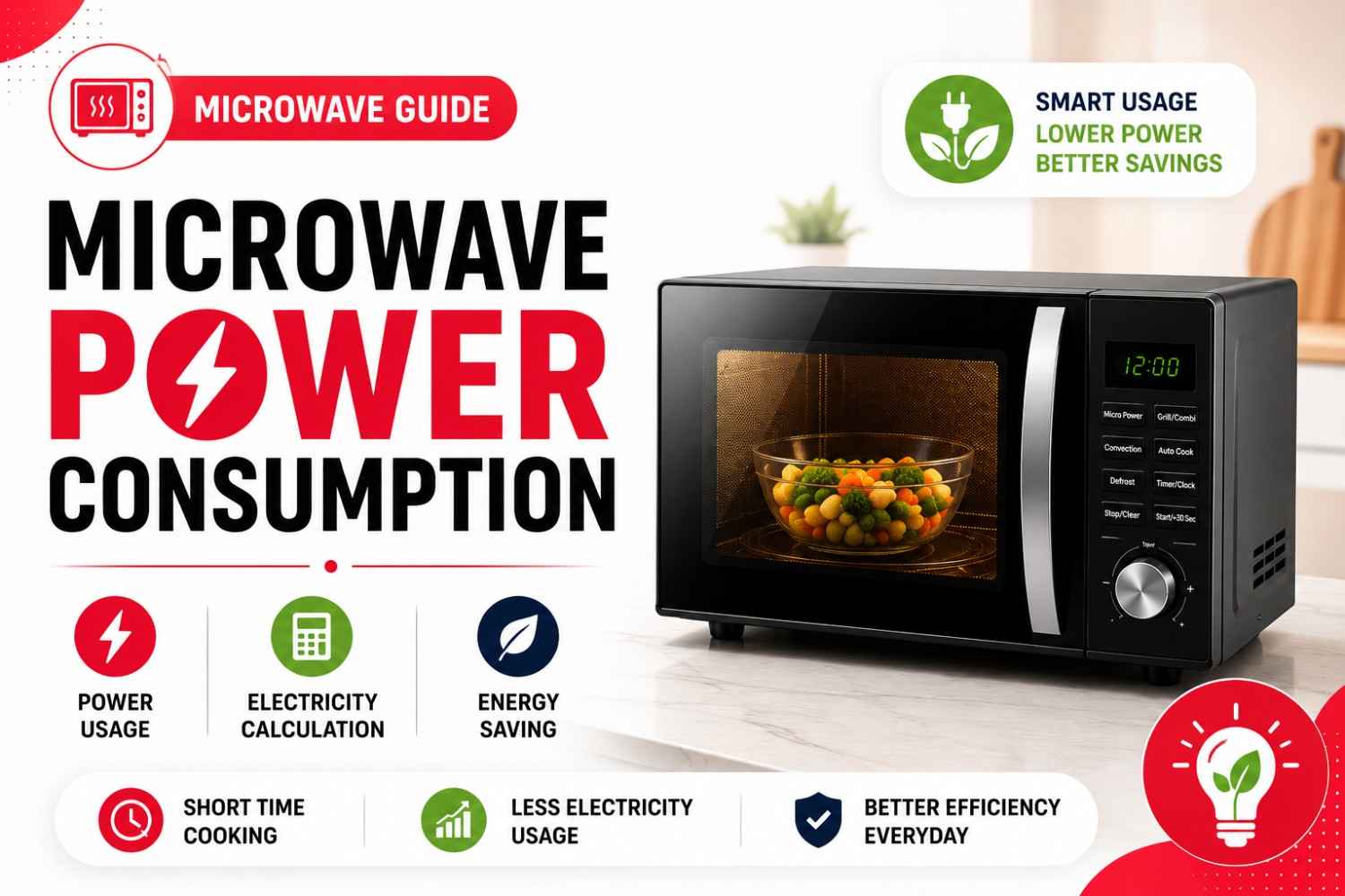 Microwave Power Consumption Explained: Usage, Cost, Electricity Calculation & Energy-Saving Tips