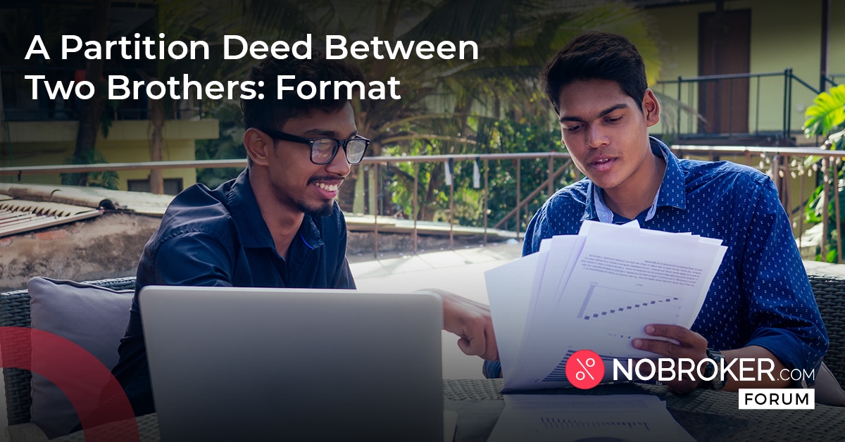 a partition deed between two brothers format