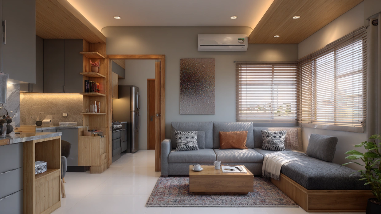 Small apartment with smart space-saving design