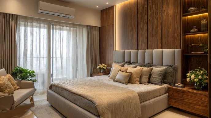 Modern Indian 2 BHK bedroom interior design
