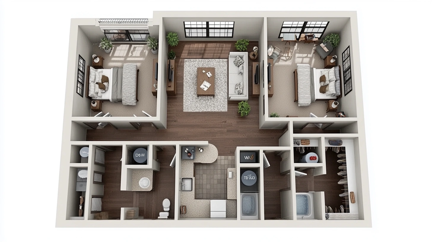 2 bedroom house plan