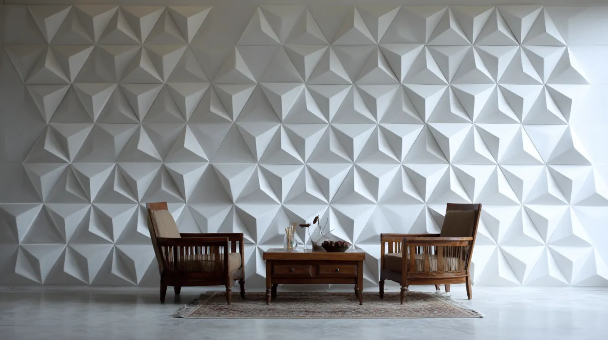 3d diamond and triangular-shaped wall tiles with modern texture, perfect for stylish and contemporary interiors