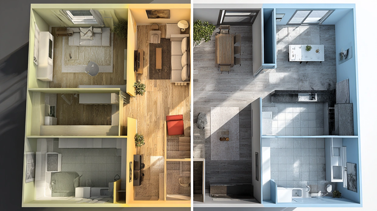 2D vs 3D floor plans: See the design difference