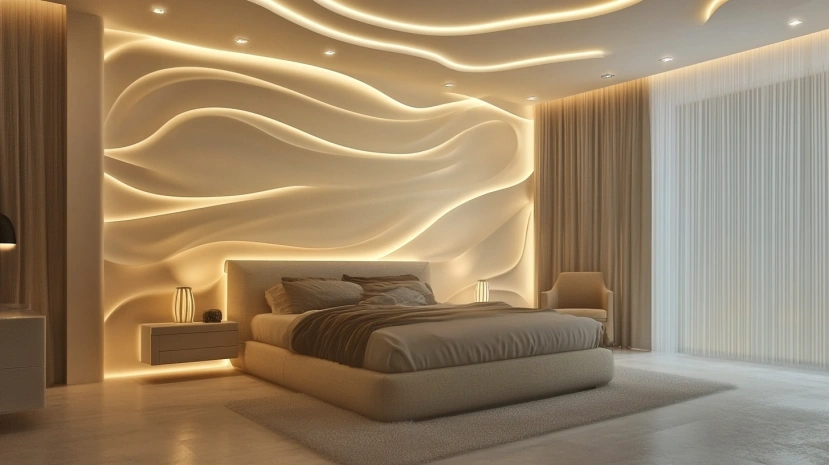 3d panel design for bedroom