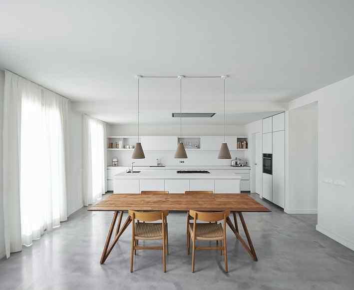 Minimal Look wooden dining table design