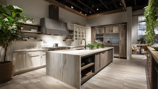 multi-utility setup featured in a modern island kitchen design