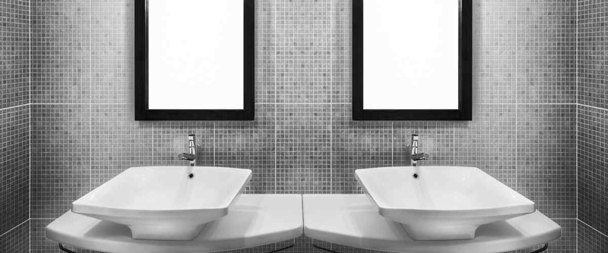 A Square-On-Square Mirror Design For A Unique View Over The Washbasin