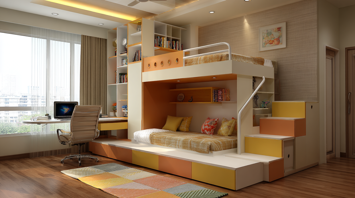 A bunk or high bed