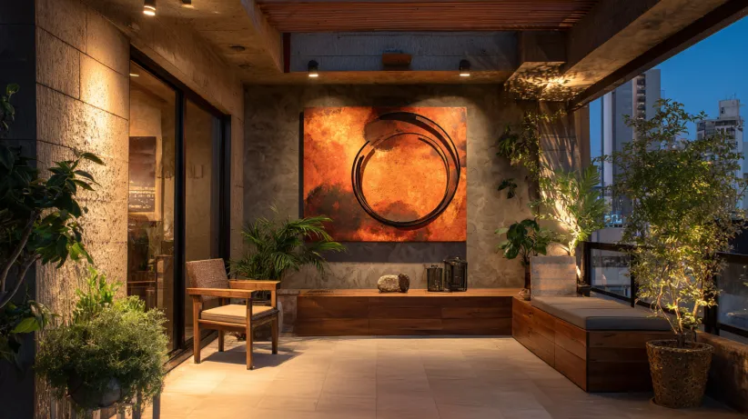 Accent Design Piece Wall Balcony Design