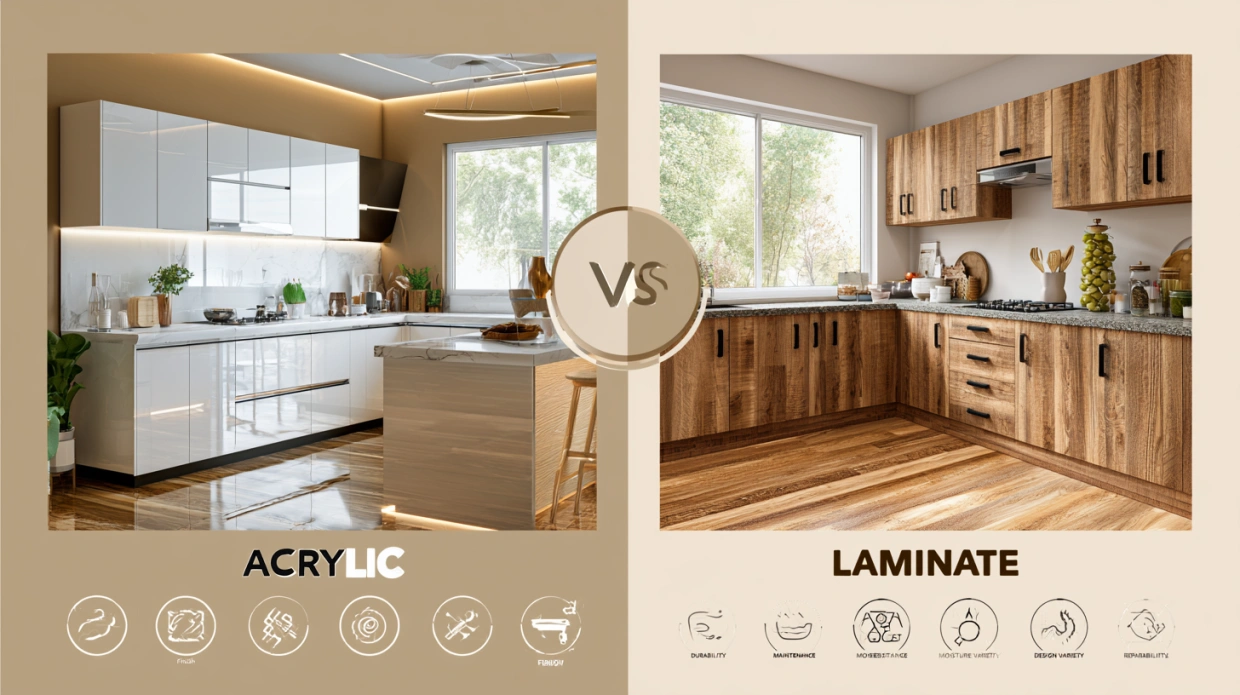 Acrylic vs laminate kitchen comparison