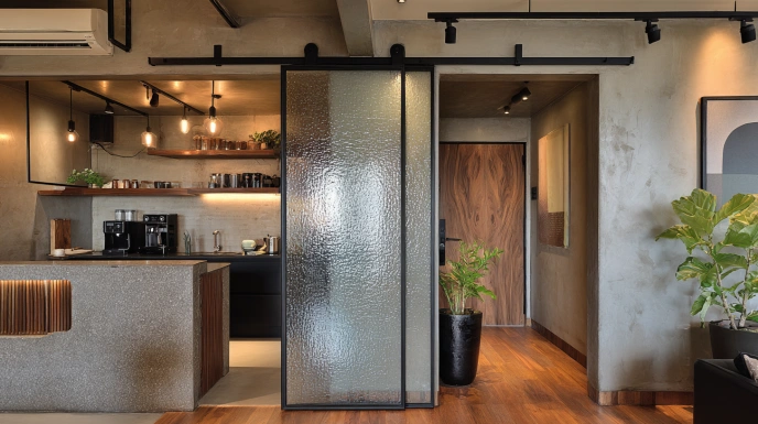 Aluminium sliding partition door design