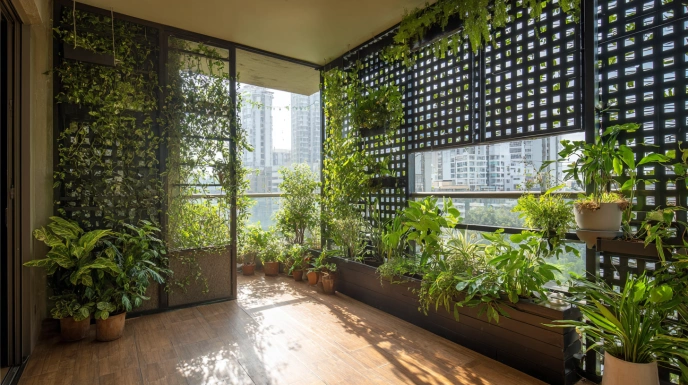Aluminium louvre privacy partition screen