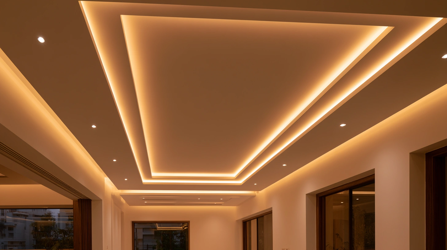 Ambient glow fibre ceiling
