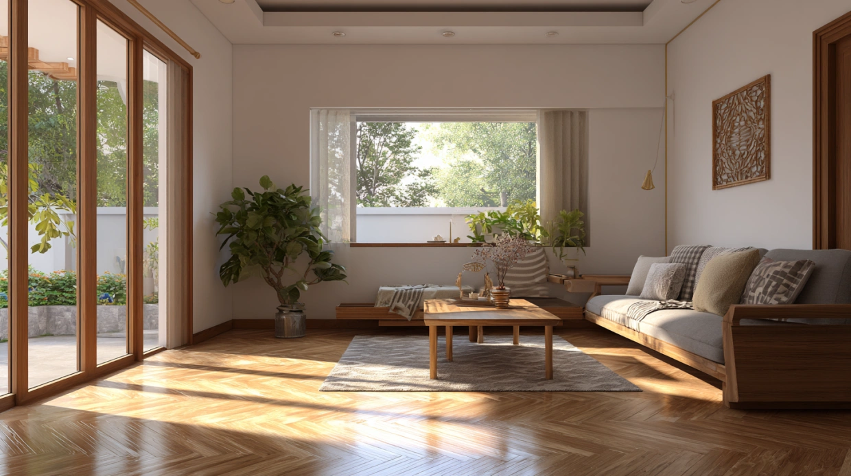 Basic vinyl flooring sheets with simple design and smooth finish