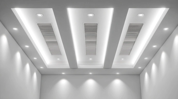 Bathroom ceilings built for moisture resistance and practicality.