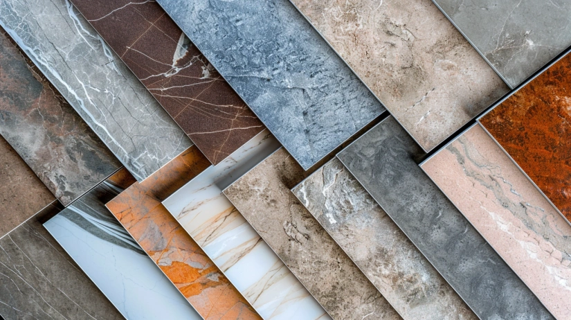 Diverse tile options for a modern small bathroom design