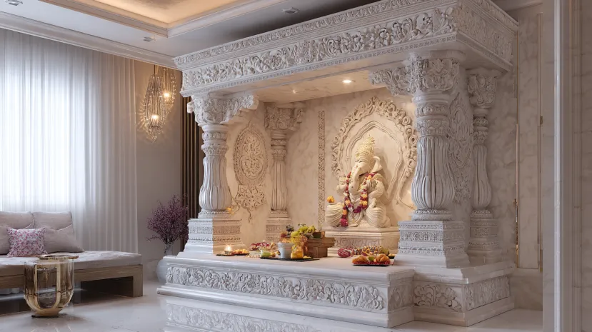 11 Sacred Marble Pooja Mandir Designs for Indian Homes in 2026