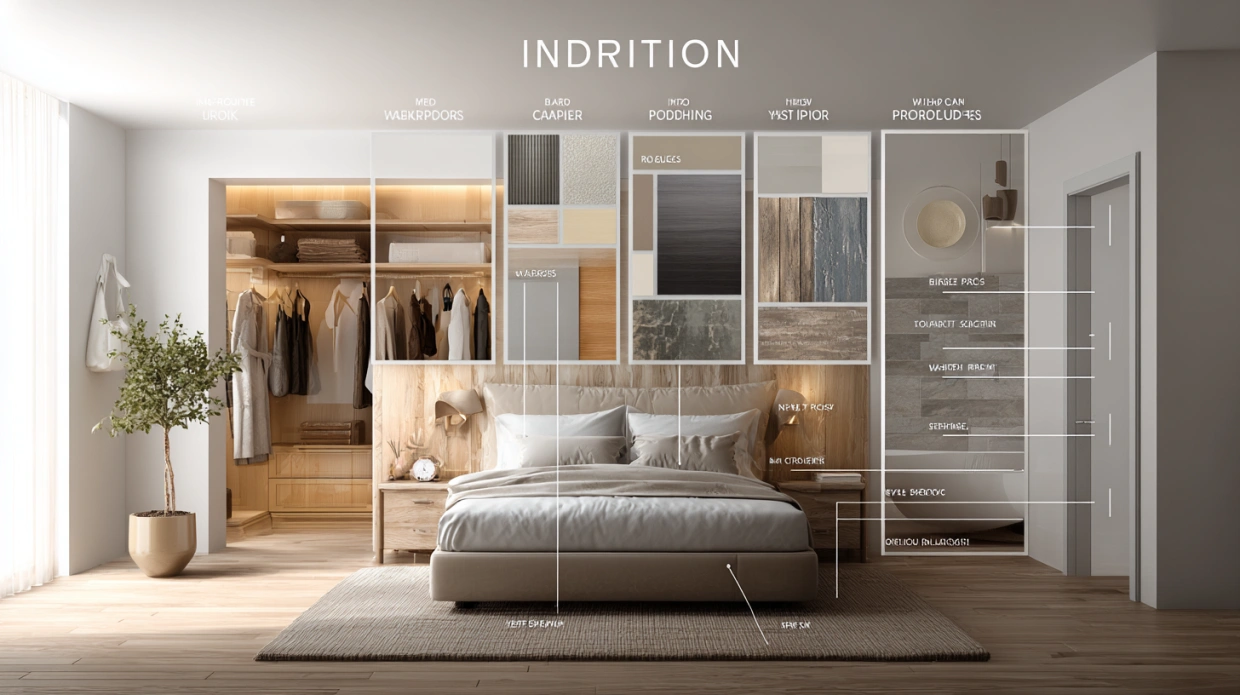 Bedroom cost breakdown by interior components