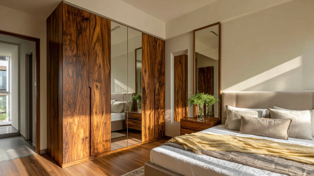 Bedroom Wardrobe Designs with Mirror: Ideas, Types & Costs in 2026
