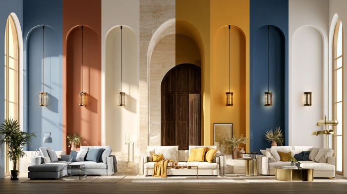 Mediterranean living room colour palette ideas