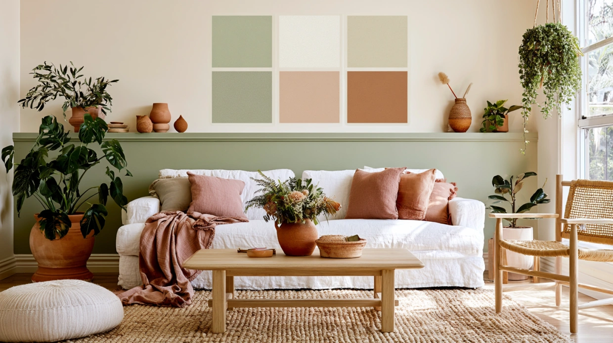 Cottage living room colour palette inspiration