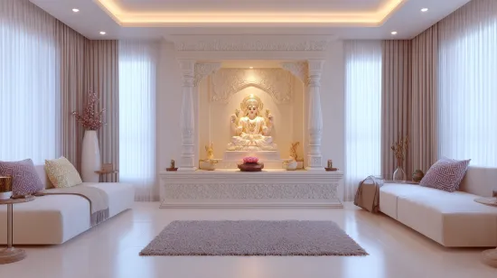 Large Indian mandir design for home interiors